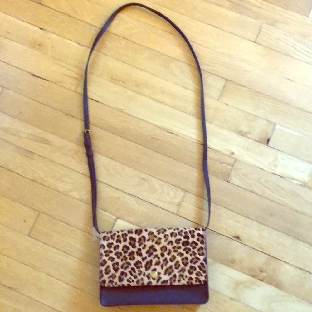 Leopard print J Crew Crossbody bag